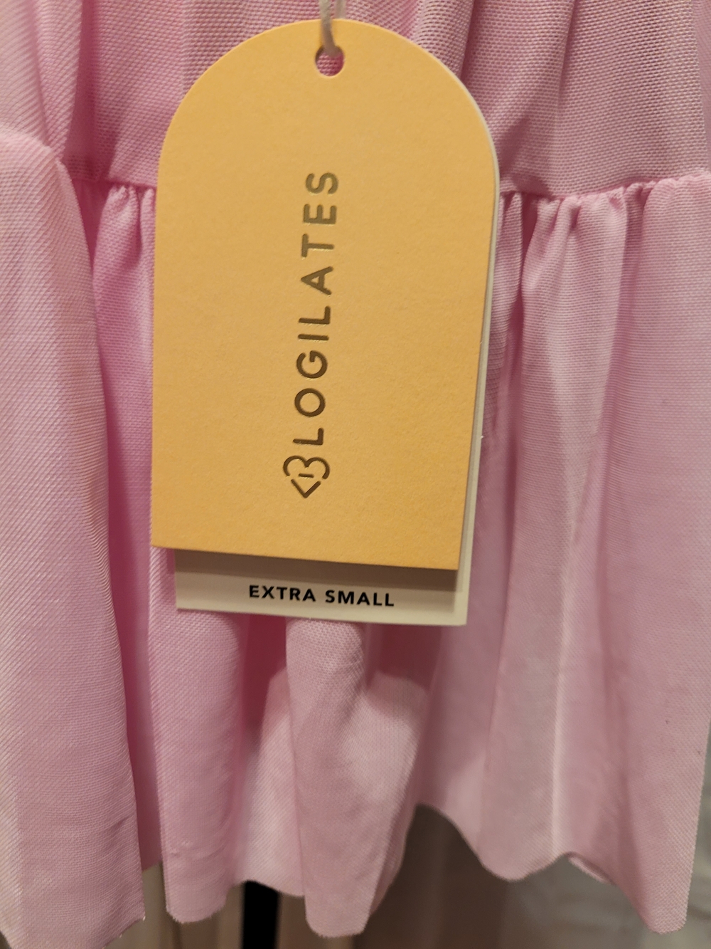 Women’s Pink Tiered Wrap-Style Mini Skirt - Picture 4 of 4